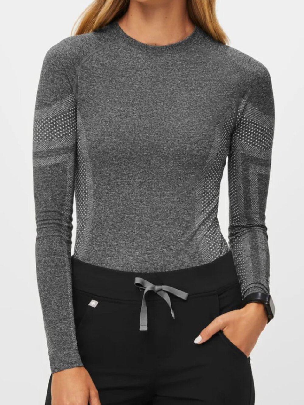 FIGS Salta Seamless Long Sleeve Graphite Underscrub!